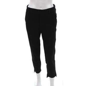 iltm Women Cropped Pants Black Rayon Pull On Petites Size S